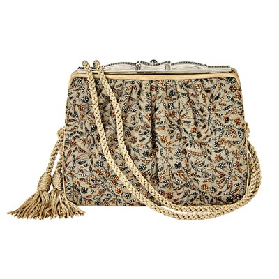 Lot 1237 - Judith Leiber Rhinestone and Fabric Bag