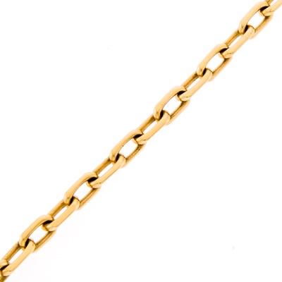 Lot 1019 - Gold Link Bracelet with Toggle Clasp