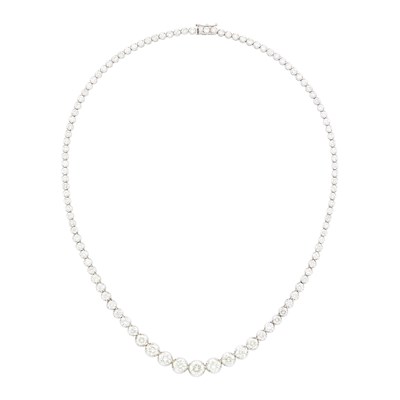 Lot 71 - White Gold and Diamond Necklace