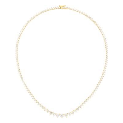 Lot 1041 - Gold and Diamond Necklace