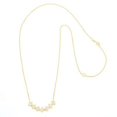 Lot 1162 - Gold and Diamond Necklace