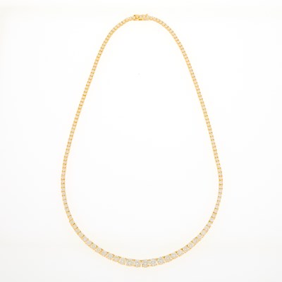 Lot 1005 - Gold and Diamond Necklace