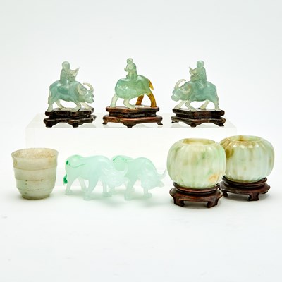 Lot 57 - A Group of Chinese Jadeite Articles