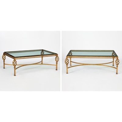 Lot 325 - Pair of Gilt Iron and Glass Low Tables