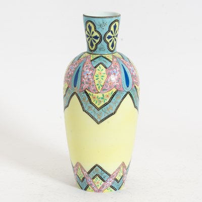 Lot 81 - Painted Milk Glass Vase
