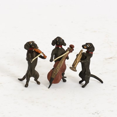 Lot 99 - Group of Three Metal Dog Figures