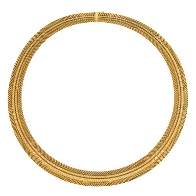 Lot 32 - Birks Rose Gold Mesh Necklace
