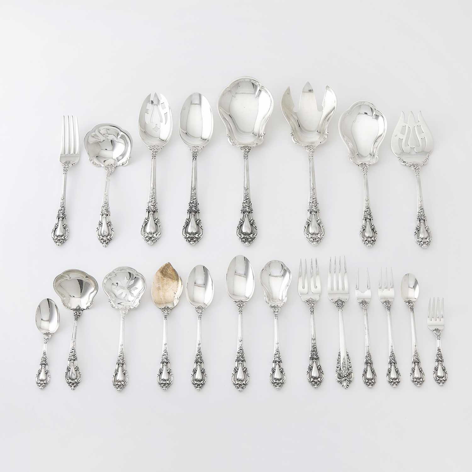 Lot 160 - Lunt Sterling Silver “Eloquence” Pattern Flatware Service