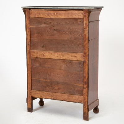 Lot 170 - Louis Philippe Mahogany Marble Top Secretaire à Abattant
