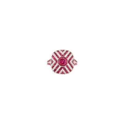 Lot 60 - Platinum, Ruby and Diamond Ring