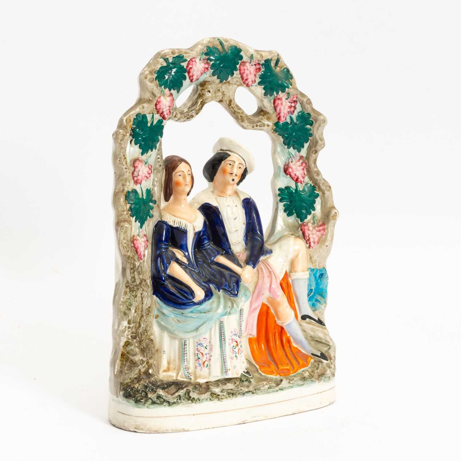 Lot 41 - Staffordshire Pottery Figures of Couple