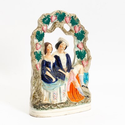 Lot 41 - Staffordshire Pottery Figures of Couple