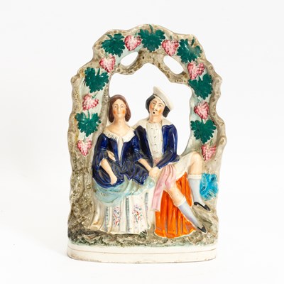 Lot 41 - Staffordshire Pottery Figures of Couple