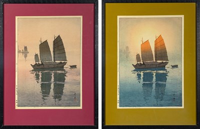 Lot A Companion Pair of Japanese Shin-Hanga Woodblock Prints