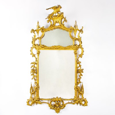 Lot 230 - George III Style Carved Giltwood Mirror