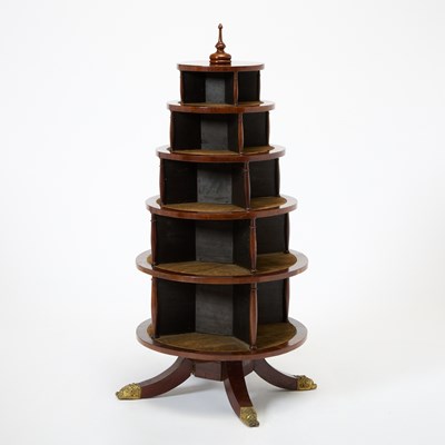 Lot 218 - George III Style Mahogany Circular Book Mill