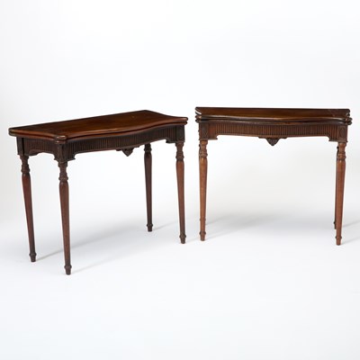 Lot 213 - Pair of George III Mahogany Game Tables