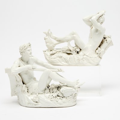 Lot 215 - Eight Italian White-Glazed Maiolica Figural Groups, by Andrea Spadini