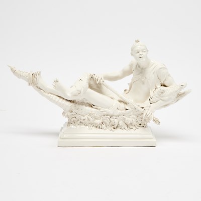 Lot 215 - Eight Italian White-Glazed Maiolica Figural Groups, by Andrea Spadini