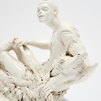 Lot 215 - Eight Italian White-Glazed Maiolica Figural Groups, by Andrea Spadini