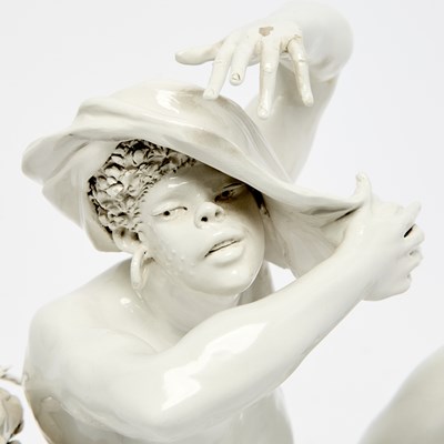 Lot 215 - Eight Italian White-Glazed Maiolica Figural Groups, by Andrea Spadini