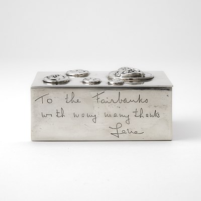 Lot 189 - Tiffany and Co. Sterling Silver Presentation Cigarette Box from Marlene Dietrich