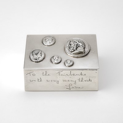 Lot 189 - Tiffany and Co. Sterling Silver Presentation Cigarette Box from Marlene Dietrich