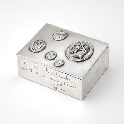 Lot 189 - Tiffany and Co. Sterling Silver Presentation Cigarette Box from Marlene Dietrich