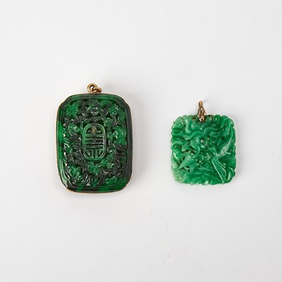 Lot 452 - Two Chinese Jadeite Carvings