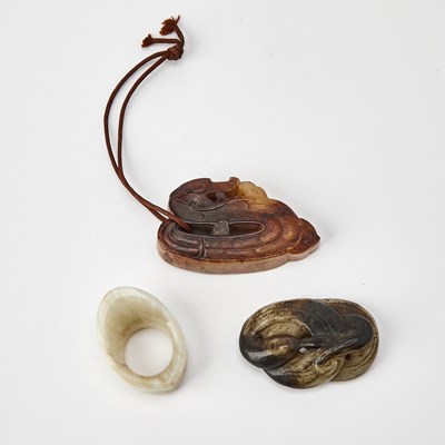 Lot 317 - Three Chinese Jade Carvings