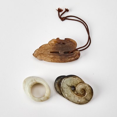 Lot 317 - Three Chinese Jade Carvings