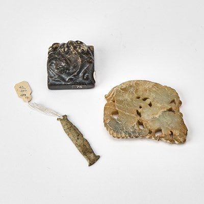 Lot 318 - Three Chinese Jade Carvings
