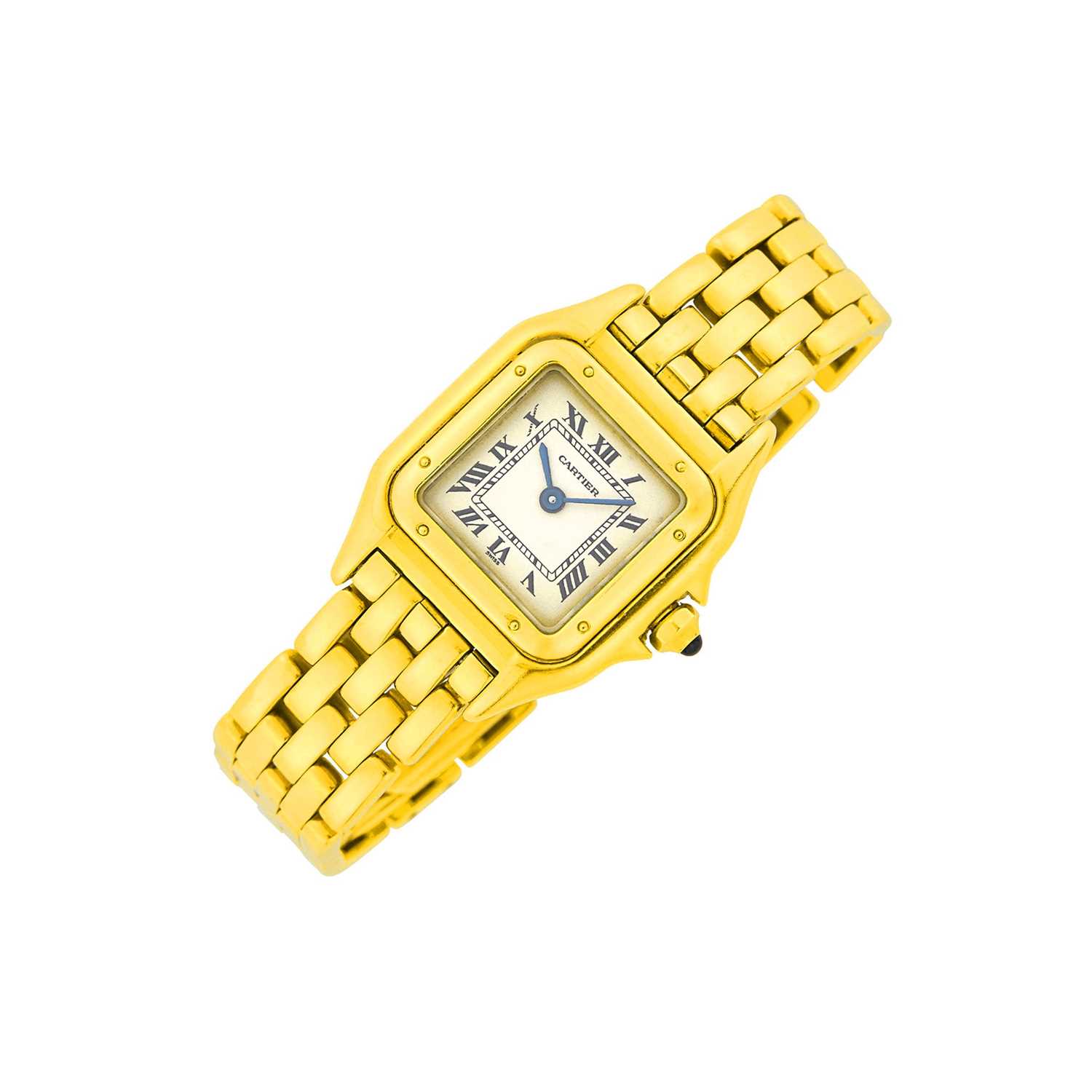 Lot 5 - Cartier Gold 'Panthère' Wristwatch