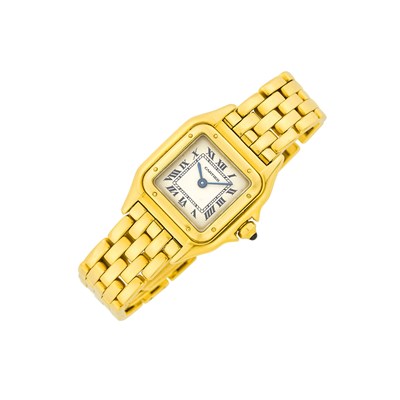 Lot 5 - Cartier Gold 'Panthère' Wristwatch