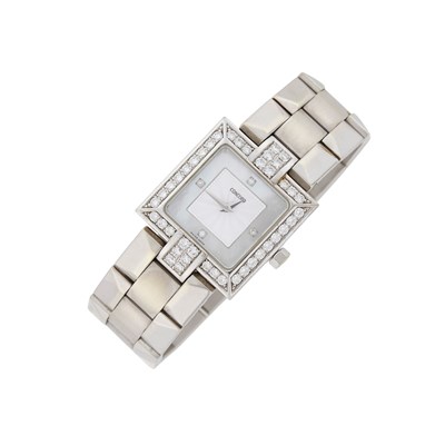 Lot 1123 - Concord White Gold, Mother-of-Pearl and Diamond 'La Scala' Wristwatch