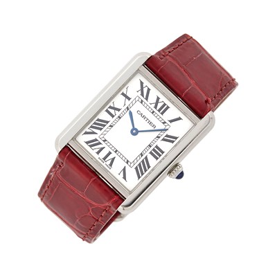 Lot 1121 - Cartier Stainless Steel 'Tank Solo' Wristwatch