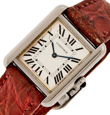 Lot 2178 - Cartier Stainless Steel 'Tank Solo' Wristwatch