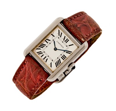 Lot 2178 - Cartier Stainless Steel 'Tank Solo' Wristwatch