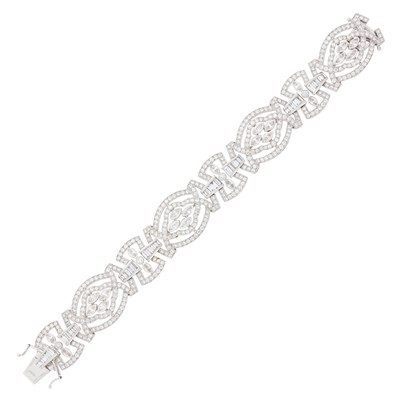 Lot 1080 - White Gold and Diamond Bracelet