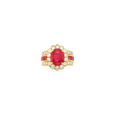 Lot 1154 - Gold, Ruby and Diamond Ring