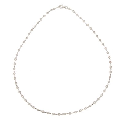Lot 2110 - Platinum and Diamond Chain Necklace