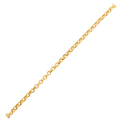 Lot 2299 - Gold Link Bracelet with Magnetic Clasp