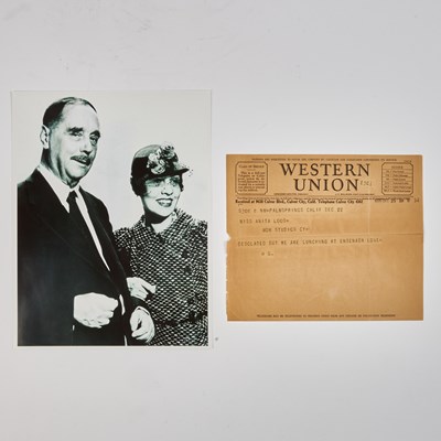 Lot 58 - A great association between H.G. Wells and Anita Loos