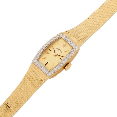 Lot 2045 - Rolex Lady's Gold and Diamond Wristwatch