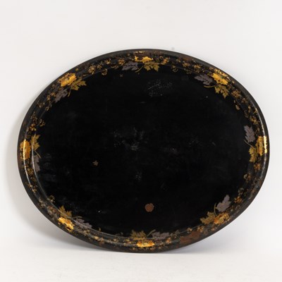 Lot 186 - Painted Tole Oval Tray