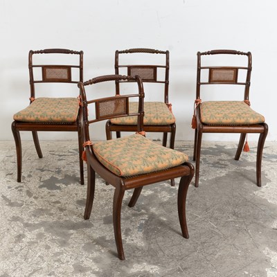Lot 187 - Set of Four Regency Style Dining Chairs