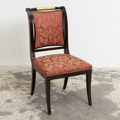 Lot 190 - Empire Style Mahogany Upholstered Side Chair