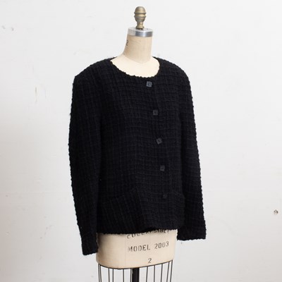 Lot 195 - Chanel Black Wool Blazer