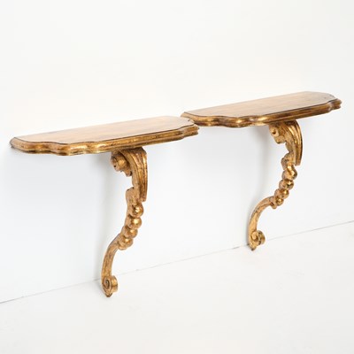 Lot 164 - Pair of Giltwood Hanging Shelves