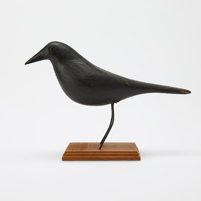 Lot 1197 - Black-Painted Crow Decoy